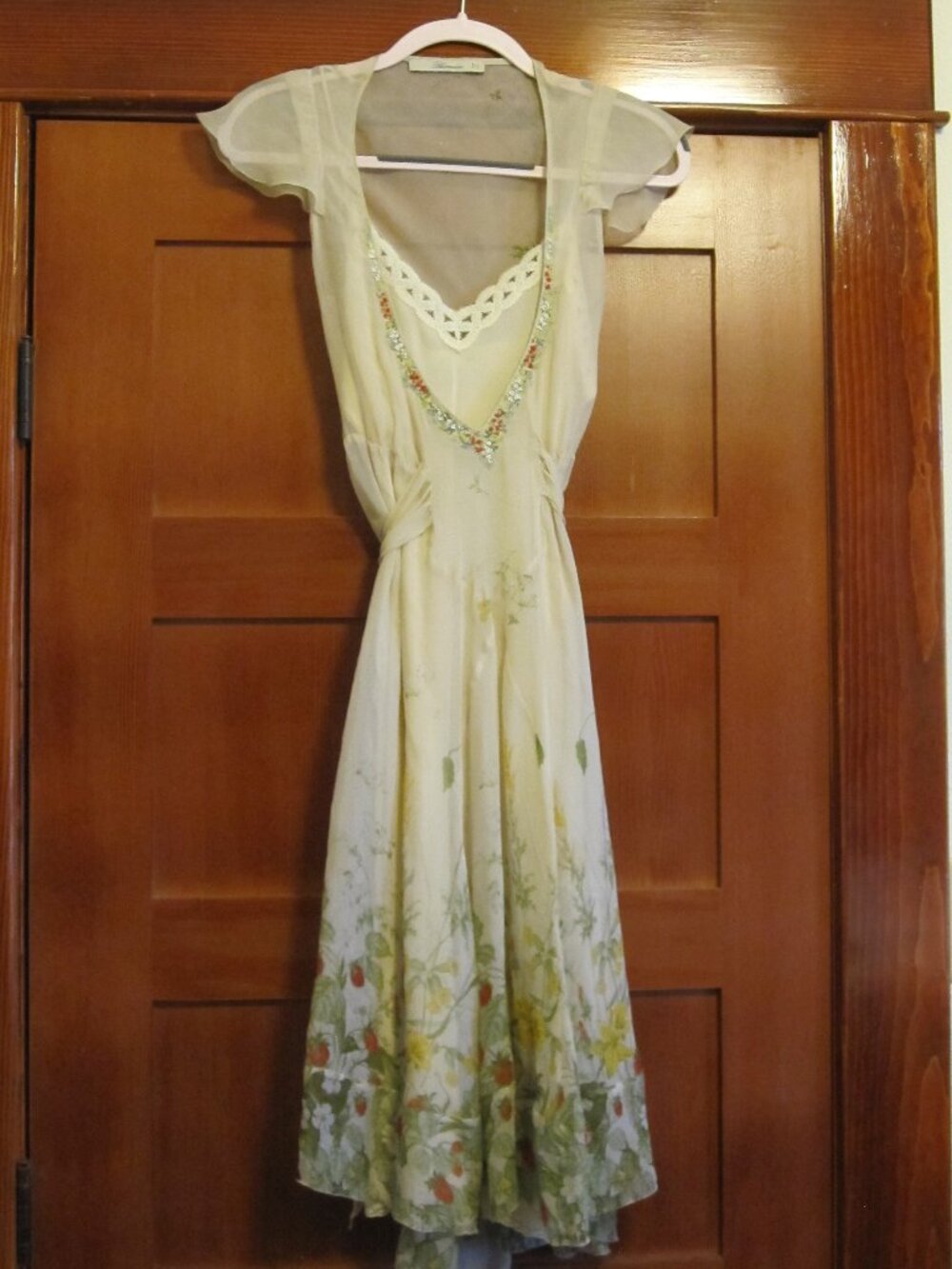 BLUMARINE 100% Silk Midi Dress Size S Vintage Like New